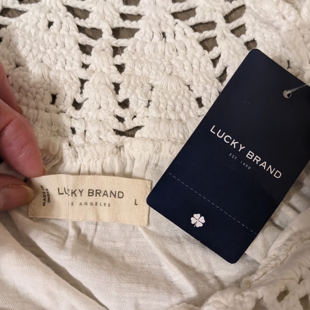 Lucky Brand crochet summer top nwt - Picture 14 of 16